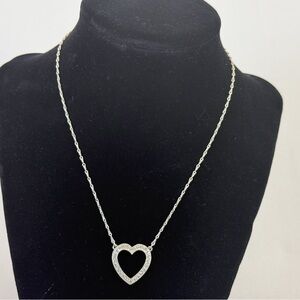 Elegant Silver Heart Necklace